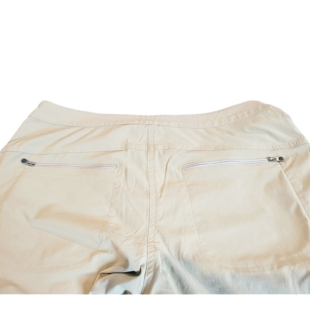 L.L. Bean Hiking Pants Women 10 Reg Tan Nylon Spandex Bungee Hem Outdoor Classic - Picture 4 of 9